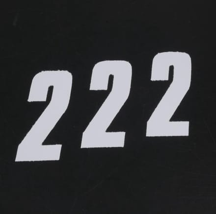 Sticker autocollant numéro course deux 2 blanc Blackbird 100x44 pour moto Neuf
