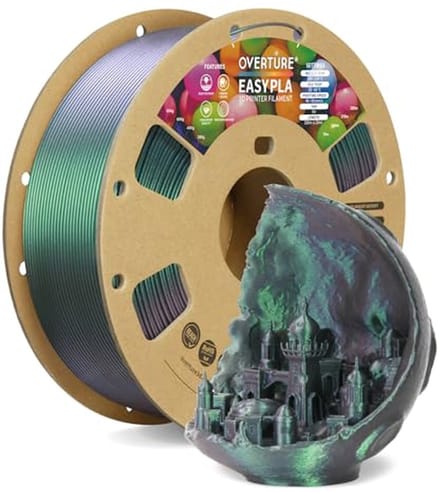 Kleurrijke Veranderbare PLA 3D Printer Filament 1.75mm - 1kg Kartonnen Spoel - Geschikt voor de Meeste FDM Printers