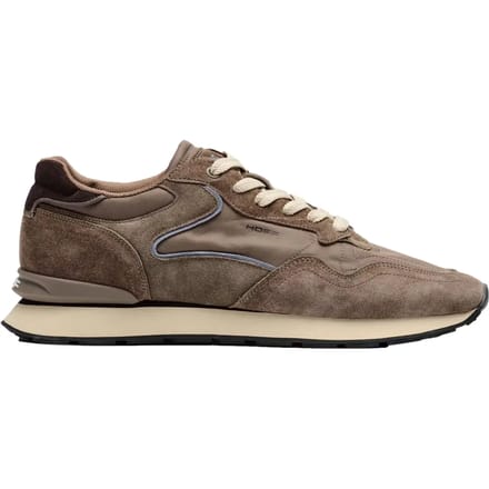 Sneakers van leermix met logodetail model 'City'