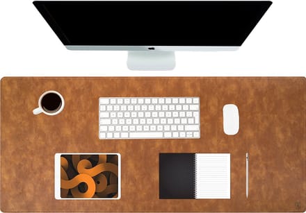 Rosso Element Muismat XXL Bureauonderlegger voor Bureau/Kantoor Kunstleer Bruin