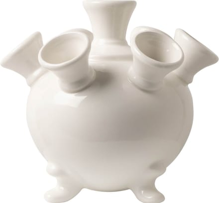 Tulpenvaas - 18 cm - Tulpenvaas wit - Holland souvenir - typisch Nederlands - cadeau voor vrouw - cadeau moeder