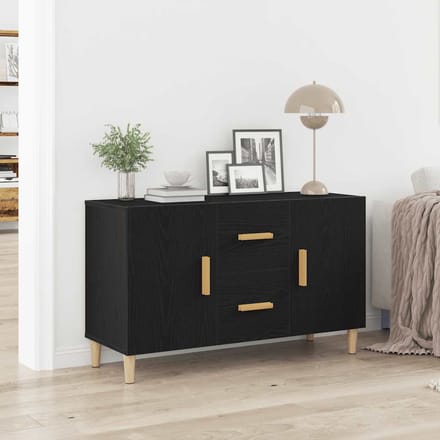vidaXL - Dressoir - 100x36x60 - cm - spaanplaat - zwart - eikenkleurig
