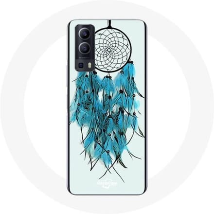 Vivo Y72 Case Dream Catcher Blauw Witte Achtergrond