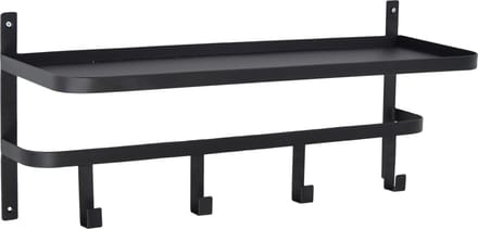 LOFT42 Shelf Kapstok - Zwart – Metaal – 4 haken