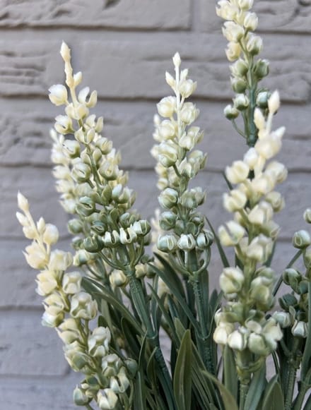Lavendel kunstplant 30cm UV creme-wit