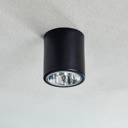Luminex Plafondspot downlight Round in zwart, Ø 13,3 cm