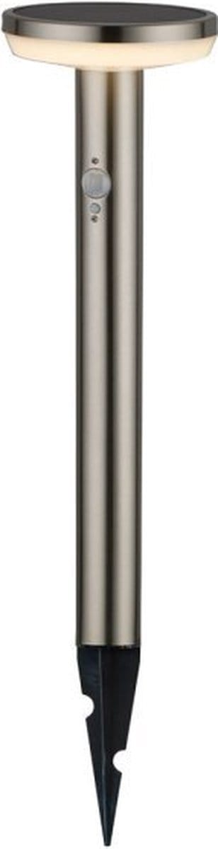 Oplaadbare LED-zonnelamp met bewegingsmelder en schemerdetectie - grond spike - zilver - IP44
