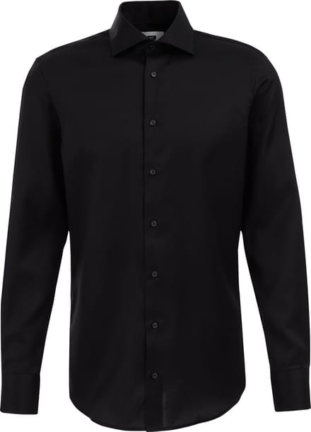 WE Fashion Heren Slim fit overhemd met structuur