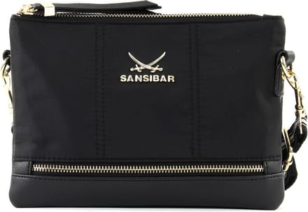Sansibar Schoudertas Gordeltas Zip Bag Black Zwart