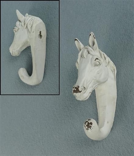 Haak Paard – Goudkleur – 3×7×13 cm – Decoratief & Functioneel