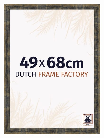 Fotolijst 49x68 cm - MDF - Blauw Goud Gemeleerd - Praag