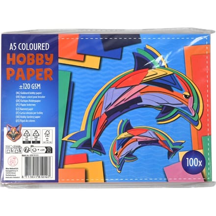 Twisk hobby papier A5 120 gram FSC gekleurd knutselpapier.