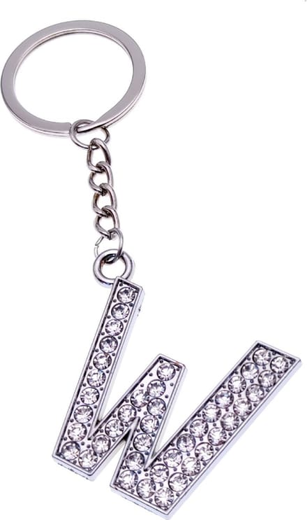 Sleutelhanger Diamant Letter - W