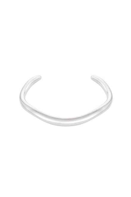Bijoutheek Armband (Sieraad) Modern Gebogen Bangle Zilver