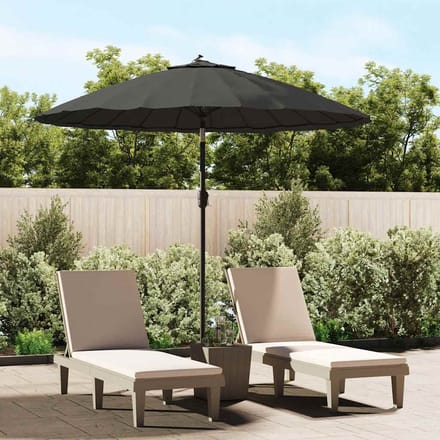 vidaXL - Parasol - met - aluminium - paal - 250 - cm - antraciet