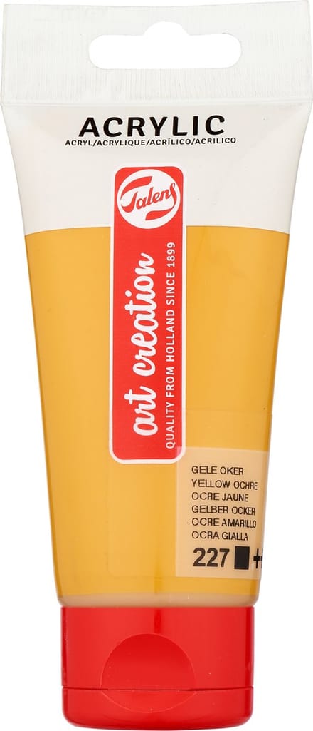 Talens Art Creation acrylverf tube van 75 ml, gele oker (227)