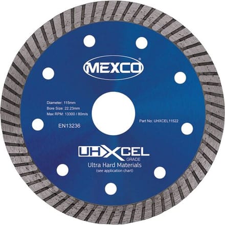 Mexco diamantschijf porselein 115x22,2x1,4mm