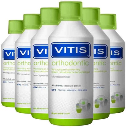 Vitis - Mondwater Orthodontic - 6 x 500 ml - Voordeelverpakking