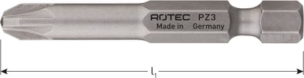 Rotec PRO Krachtbit PZ 2, L=70, E6.3, BASIC (vpe 10)