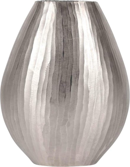 Rasteli Vaas Aluminium Ovaal Zilver L 36 B 19.5 cm H 47 cm‎‎