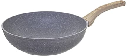 Wok van gesmeed aluminium - 28 cm, natuurlijk