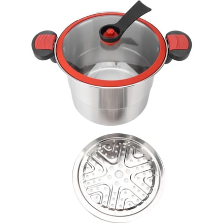 Micro Autocuiseur Acier Inoxydable 304 Antidéflagrant 7L Grande Capacité Double Oreille Micro Pression L gray