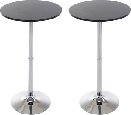 CLP Set van 2 metalen Statafels - Partytafel Bartafel - Hout - zwart