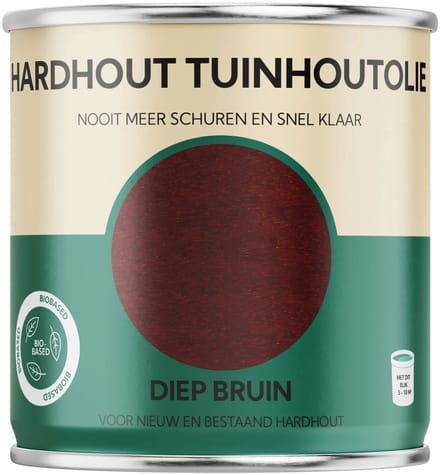 Hardhout Tuinhout Olie - Diep Bruin-750ml