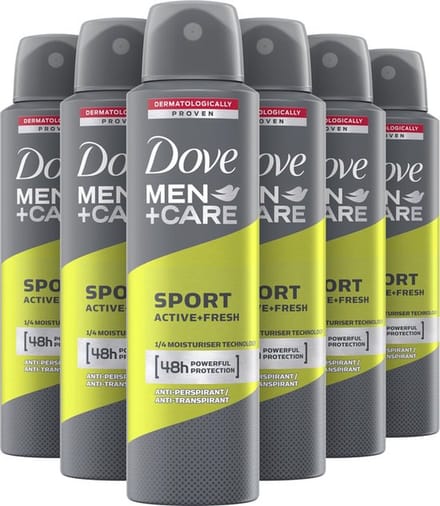 Dove Men + Care Active Fresh Sport Deodorant Spray - 6 x 250 ml