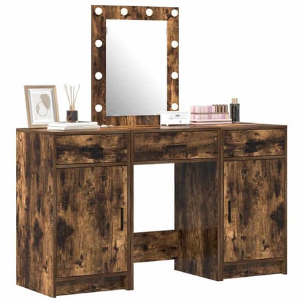 vidaXL - Kaptafel - Bruin - 50 - x - 41 - x - 135 - cm - Bewerkt - hout