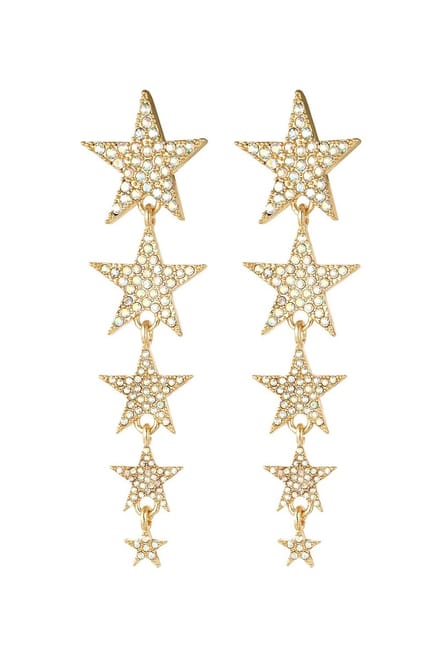 Shooting stars oorbellen Goudkleur