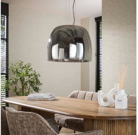 Hanglamp 1L drift XL glass - Smoke grey glas