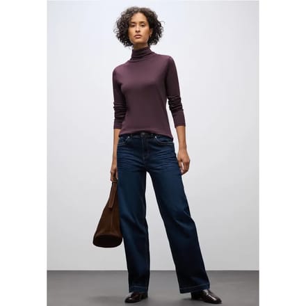 Basic shirt met coltrui