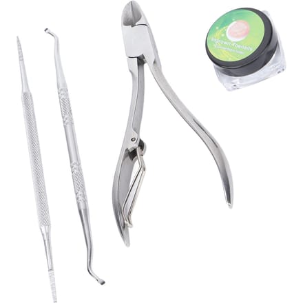 Kit de traitement de correction des ongles incarnés 4 pièces, bandes correctrices professionnelles pour ongles incarnés, lime white