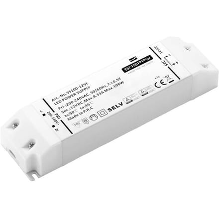 Dehner Elektronik SS 100-24VL LED-transformator, LED-driver Constante spanning 100 W 4.17 A 24 V/DC Overspanning, Overbelastingsbescherming, Geschikt