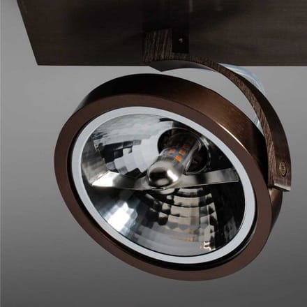 Saturno bronzo III by LUSENZ - 3-lichts plafondspot met kantelbare geborstelde bronzen basis en armatuur