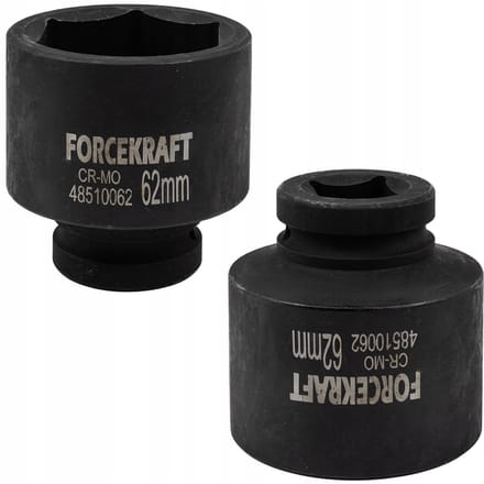 Forcekraft - Dopsleutel - 1'' Aansluiting - 62mm - Zeskant
