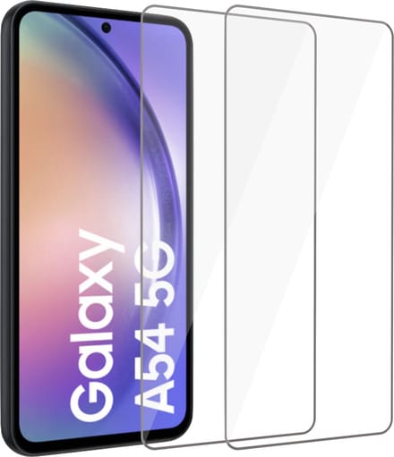 Screenprotector - Geschikt voor Samsung Galaxy A54 5G Tempered Glas screen protector - 2 stuks Beschermglas