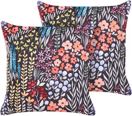 CASTELARO - Tuinkussen set 2 - Meerkleurig - 45 x 45 cm - Polyester