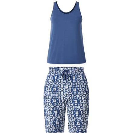 ESMARA Dames shortama - plus size (Blauw, 3XL)
