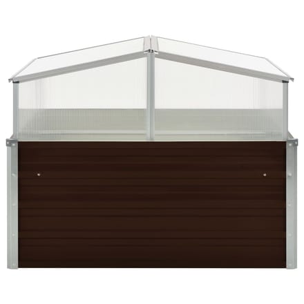 vidaXL - Tuinkas - 100x100x85 - cm - gegalvaniseerd - staal - bruin