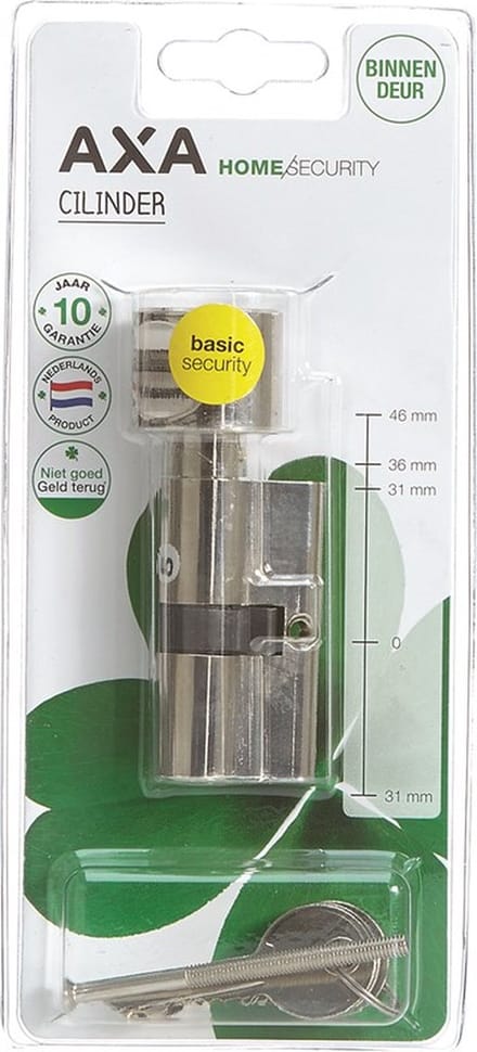 AXA knopcilinder - Universeel - 30/30 - 3 sleutels