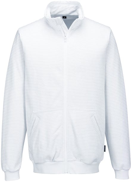 Portwest Anti-statisch ESD Sweatshirt met ritssluiting AS25 - Wit - L