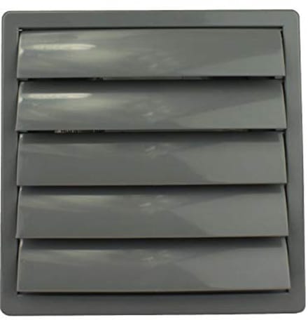 Weerbestendig ventilatierooster met lamellen 170 x 170 mm Ø 150 mm