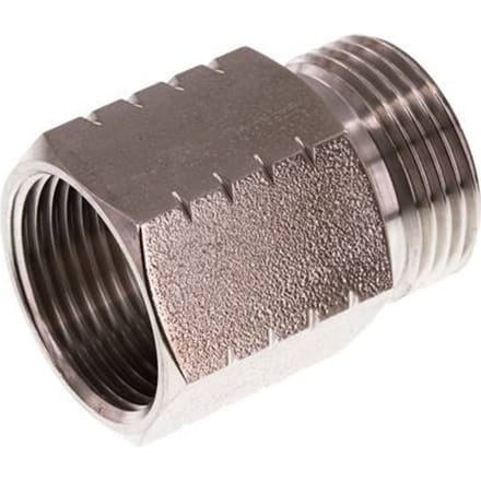 G 1'' x 1'' NPT M/F RVS Verloopring 40 Bar - Hydrauliek - FL2S-MF-ST-100GN