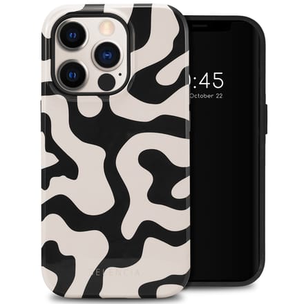 Selencia Hoesje - Geschikt voor Apple iPhone 14 Pro - Backcover - Art Wave Black