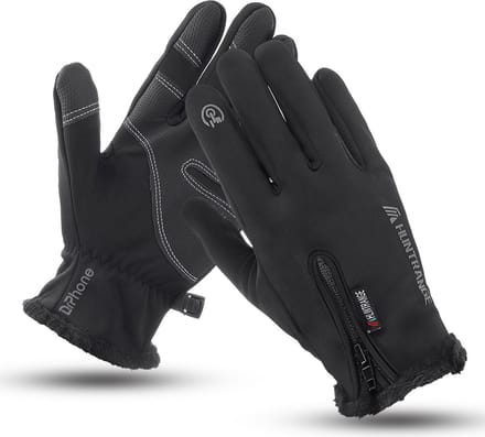 DrPhone H-Range Touchscreen Winterhandschoenen – Waterdichte Coating – Winddicht – Fleecevoering – Unisex – XL – Zwart