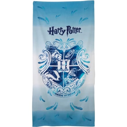 Harry Potter handdoek - strandlaken - blauw - wit - 70 x 140 cm
