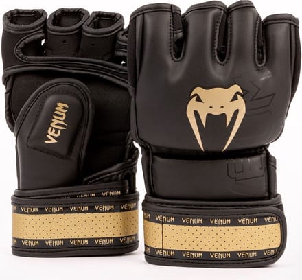 Venum Impact 2.0 MMA Handschoenen Skintex Zwart Goud - S