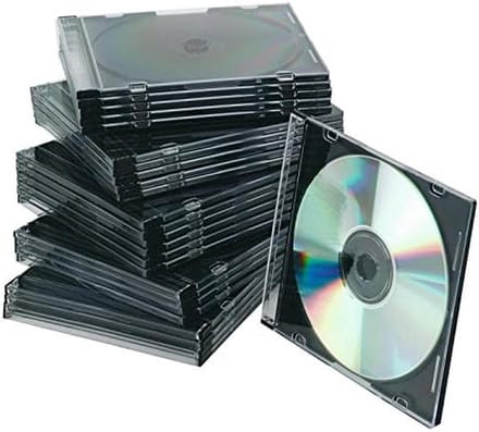 Slanke CD Hoezen Zwart - Set van 25 Stuks